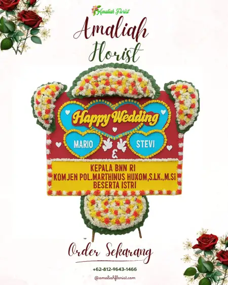 Papan Bunga Pernikahan Mengger